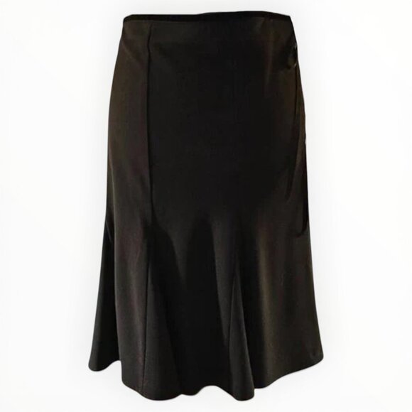 Copper Key A-Line Godet Skirt Women’s Size 13 Black Knee Length - Picture 3 of 5